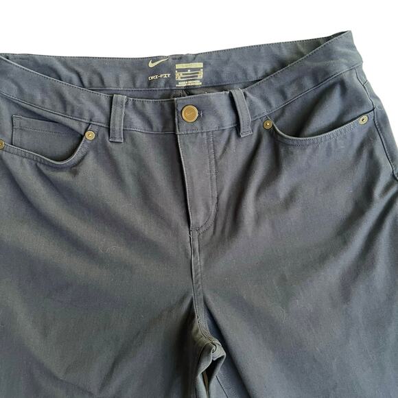 Nike Dri-FIT Slim Fit Navy Pants Size 8 Women’s Golf Casual Stretch - Picture 1 of 8